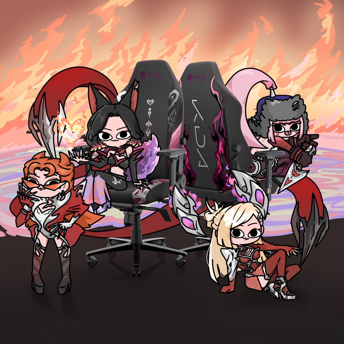 sonwooang's tweet photo. @secretlabchairs  이 K/DA의 화려한 컴백과 함께 K/DA FIRESTARTER Collection을 출시 하였습니다! 🔥🔥🔥 
With K/DA's return, Secretlab has released the new Secretlab K/DA FIRESTARTER Collection, including TITAN Evo and MAGNUS Pro. https://t.co/N7BiaO7gRi