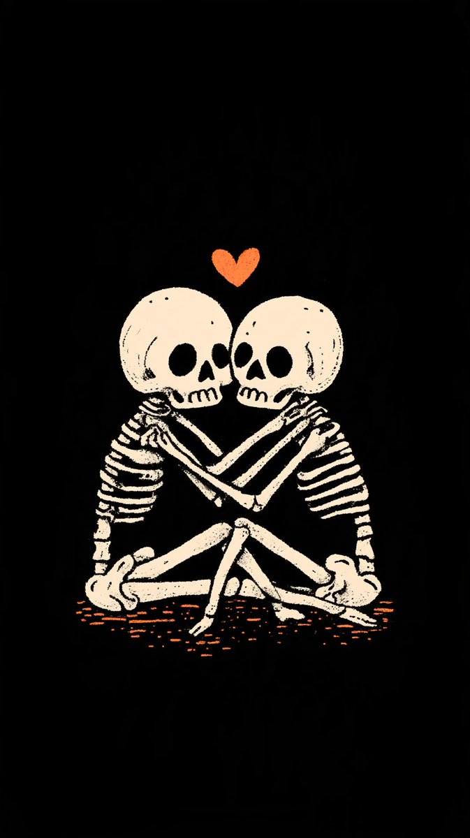 ProcVideo's tweet photo. Tag someone you want to love till the end of time. 💀❤️ Pure black AMOLED lockscreen for you two. （created with Midjorney, upscaled with VideoProc:  https://t.co/HZkKpbInye.）
#halloween #matchingwallpaper #darkromance #lockscreen https://t.co/GaCDQjHyyN