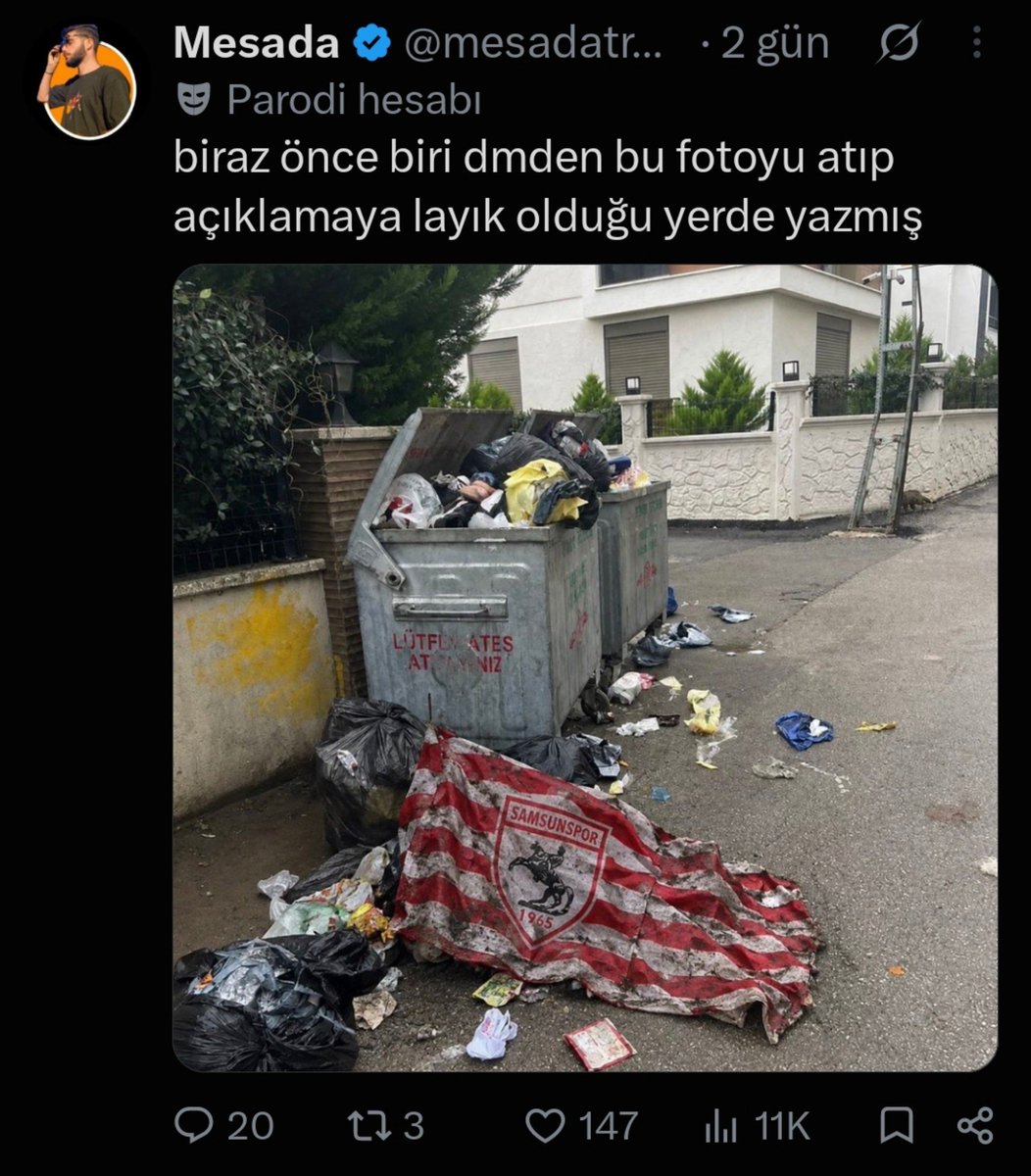 RtSamsunsp10811's tweet photo. “Hiçbir takımın armasına saygısızlık kabul edilemez.” Olum sen yaşayan en düşük IQ’lu canlı olabilir misin ya? https://t.co/sx4gydHY3j