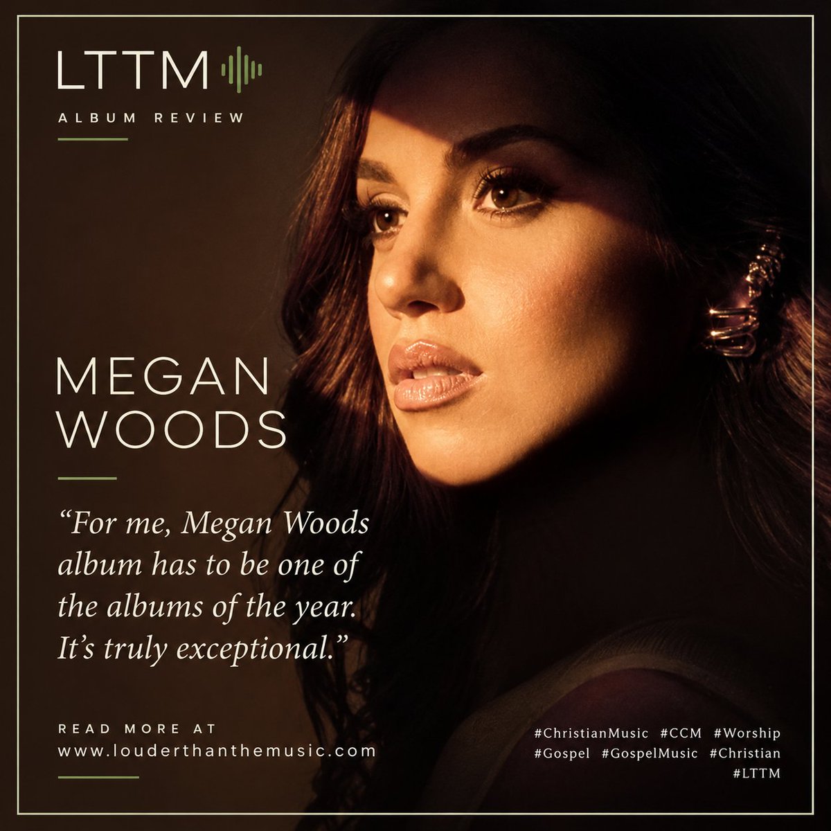 lttmofficial's tweet photo. LTTM ALBUM REVIEW: MEGAN WOODS
Could Megan Woods have one of the albums of the year? 👀
🎵 Read the review at https://t.co/a7PHAFsfOs
#ChristianMusic #CCM #Worship #WorshipMusic #Gospel #GospelMusic #Christian #LTTM https://t.co/qddsNEgN7s