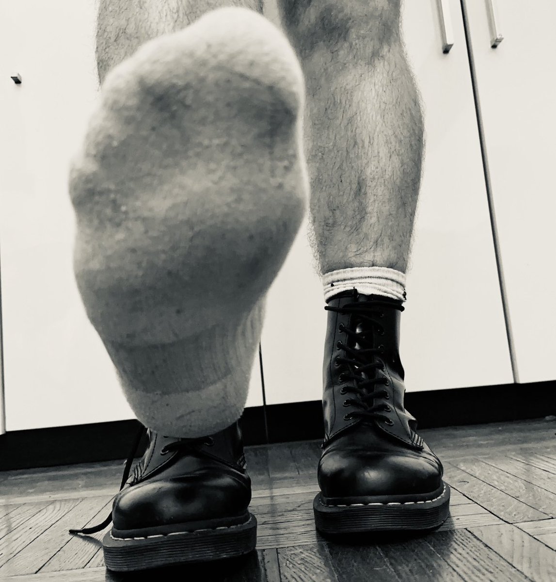 Thenotarymaster's tweet photo. Happy Friday boys 😈 do you prefer:

1. Boots and white socks
2. Barefoot and Nikes 
3. Anything so long as I can serve and here are my taxes Sir 🙇‍♂️ 

Let me know 👇 
https://t.co/WkkAZ60r2n https://t.co/OVBxD1Obve