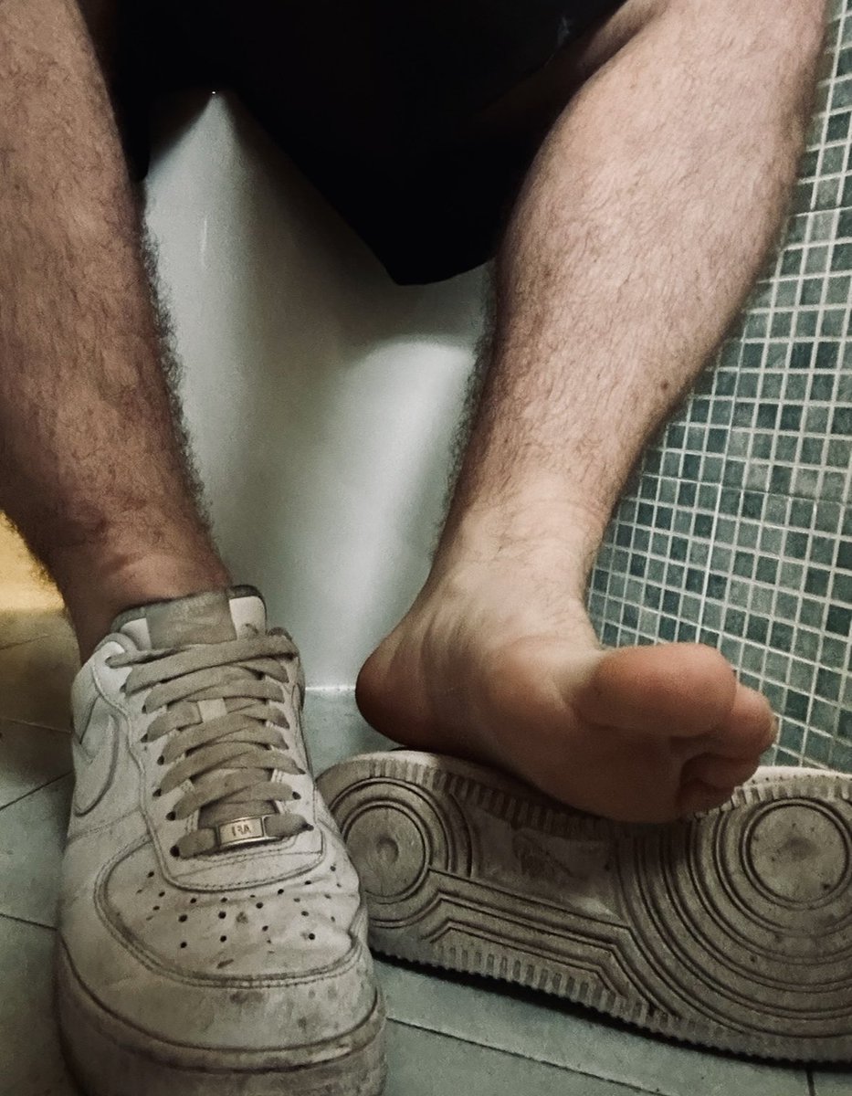 Thenotarymaster's tweet photo. Happy Friday boys 😈 do you prefer:

1. Boots and white socks
2. Barefoot and Nikes 
3. Anything so long as I can serve and here are my taxes Sir 🙇‍♂️ 

Let me know 👇 
https://t.co/WkkAZ60r2n https://t.co/OVBxD1Obve