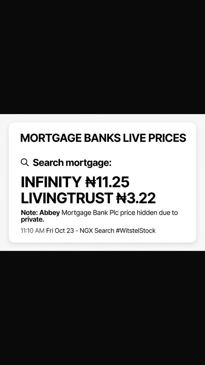 witstel88344's tweet photo. Mortgage Search LIVE 🔍 11:10 AM

INFINITY ₦11.25
LIVINGTRUST ₦3.22

Housing stocks still cheap?

#NGX #Mortgage #WitstelStock @getladda https://t.co/lhiDt9MYd0