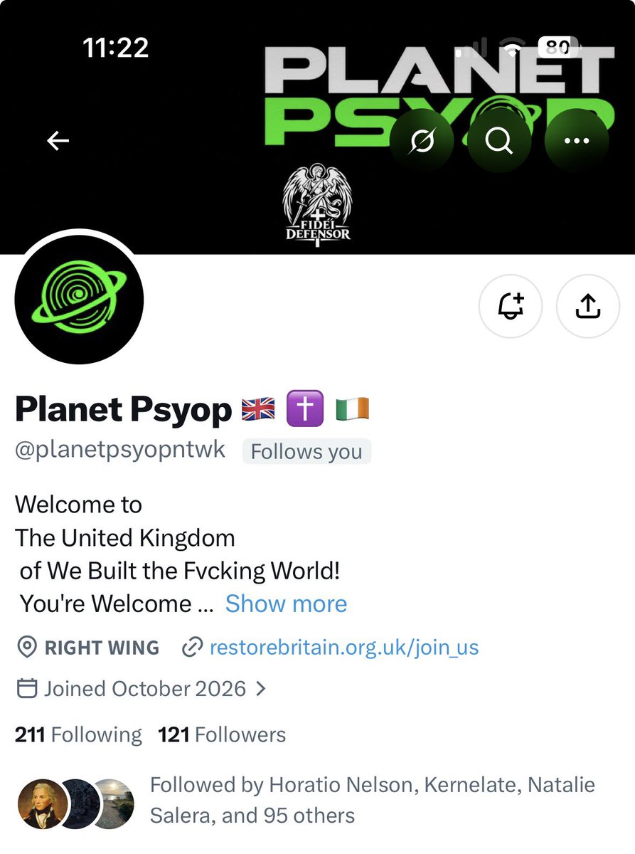 Anon7127's tweet photo. @planetpsyopntwk is on 121,new member guys,let’s make him/her  welcome please🫡🇬🇧 https://t.co/Us6G2k2pBT