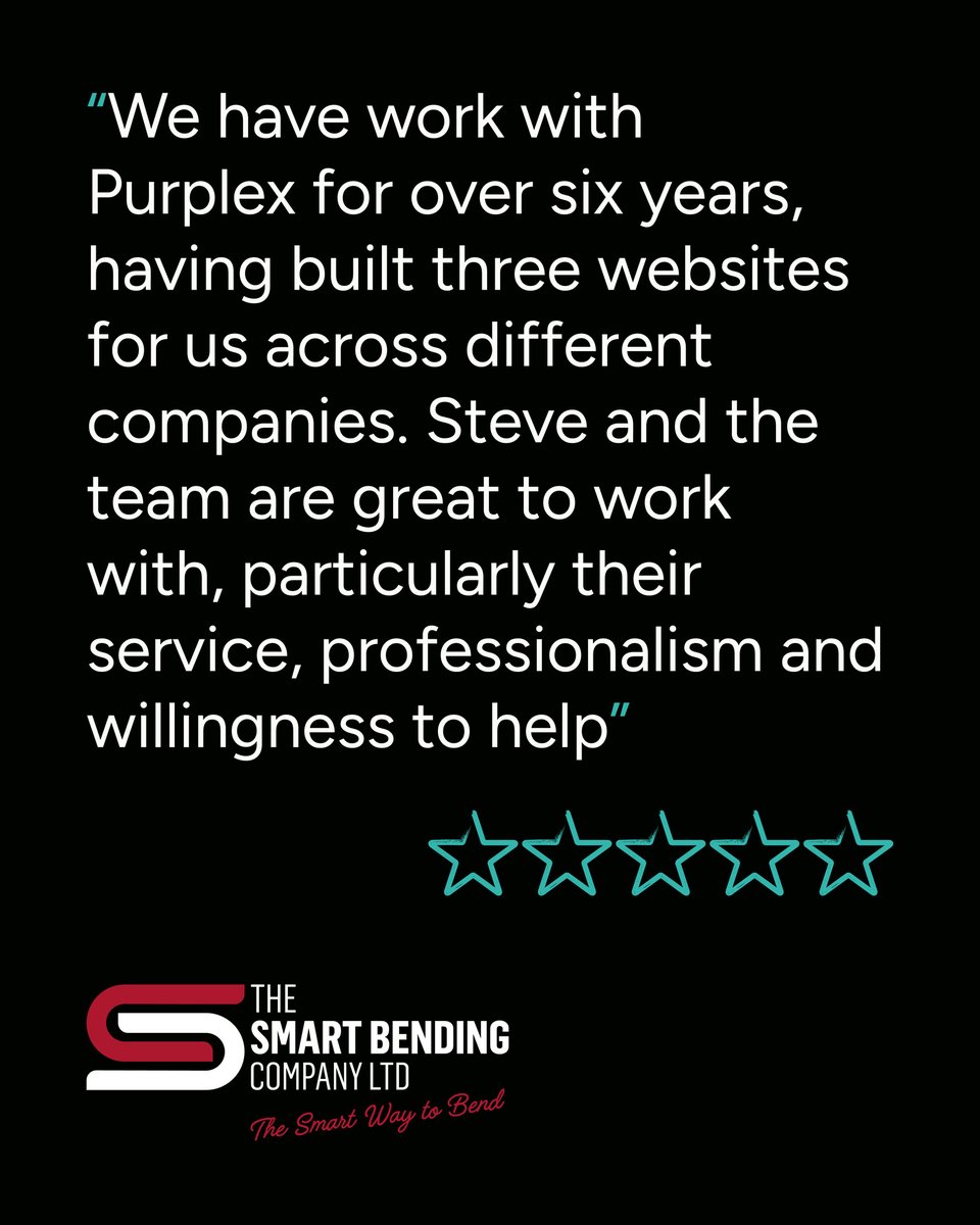 PurplexUK's tweet photo. 5 stars from The Smart Bending Company! 🌟

A huge thank you for sharing your experience. We built their new online window builder, and they love the result.

Got a website project in mind? Get in touch.

#WebDesign #ClientReview https://t.co/IvgnDDSZkj