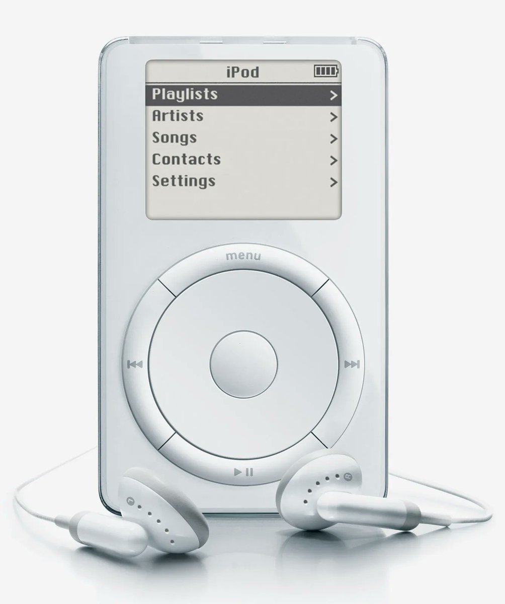 FactBuffet's tweet photo. The iPod was introduced on this day, 25 years ago! https://t.co/kFN23Aebfg