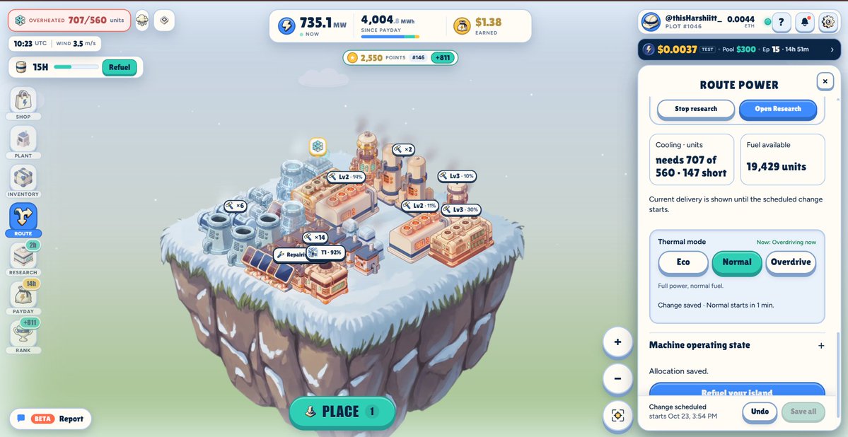 thisHarshiitt_'s tweet photo. ⚡ Hey @sotoalt_ , one suggestion for @overload_xyz  ! 👀

❄️ In cold weather, shouldn't our machines handle Overdrive without overheating so quickly? A little better thermal balance would make the experience much more rewarding!

💰 I've already invested 15+ USDG and I'm curious about the potential returns 👀

🏆 Will our current ranks count when the official season starts?

🙏 Also, I hope the beta stays live for at least 3 more weeks so we have time to recover our investment and optimize our setups!

What do other miners think? 👇⚡
https://t.co/xx6VkAsFTr