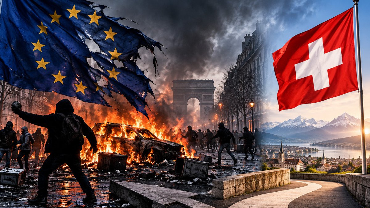 kolly_francois's tweet photo. #Bilatérales3
#ChaosUE
#SoumissionUE
L'Europe s’effondre… Et nous devrions la suivre ?
Bruxelles impose sa loi, la Berne fédérale capitule et le peuple suisse est censé se taire et payer.
Les images sont saisissantes. En France, des quartiers entiers ont été ravagés par les émeutes. Véhicules incendiés, commerces pillés, bâtiments publics saccagés : les violences urbaines ont atteint une ampleur considérable. Derrière ces explosions de colère se dessinent aussi de profondes fractures sociales, une précarité persistante et, pour une partie de la population, le sentiment de n'avoir aucun avenir.
La France n'est pas seule à connaître de graves tensions. Dans plusieurs pays européens, les difficultés économiques, les fractures sociales et la défiance envers les institutions alimentent un malaise grandissant. Des décennies de promesses politiques n'ont manifestement pas suffi à résoudre ces problèmes.

Et Bruxelles, dans tout cela ? L'Union européenne multiplie les réglementations, les directives et les contraintes administratives. Mais quelle réponse apporte-t-elle aux inquiétudes quotidiennes de ses citoyens ? Quelle vision propose-t-elle pour retrouver une prospérité durable et restaurer la confiance ?

Pendant que nos voisins affrontent de profondes difficultés, notre pays, bien qu’en proie à des défis qui lui sont propres, bénéficie d'une grande stabilité politique, d'une économie solide et d'institutions éprouvées. Ce modèle n'est pas tombé du ciel : Il repose notamment sur notre indépendance, notre fédéralisme et notre démocratie directe.

Or, c'est précisément l'autonomie de ce modèle que le nouveau paquet de traités avec l'UE remet en question. Reprise automatique du droit européen, tribunal européen, contributions financières régulières, massives et obligatoires : autant d'engagements qui soulèvent des interrogations fondamentales sur notre souveraineté.

La question est donc simple : quel intérêt la Suisse aurait-elle à transférer davantage de compétences à des institutions européennes dont les décisions sont elles-mêmes si vivement contestées ?

Notre prospérité n'est pas un acquis immuable, pas plus que notre stabilité. Elles exigent des choix politiques responsables et une vigilance constante.

L'avenir de la Suisse mérite un débat de fond sur ce que nous voulons préserver, sur ce que nous sommes prêts à partager et, surtout, sur qui doit conserver le dernier mot : Bruxelles ou le peuple suisse. Pour ma part, le choix est fait : je choisis le peuple suisse et c’est pourquoi je dis NON à ce nouveau paquet de traités européens, NON au diktat de l’UE ! 

Niels Rosselet-Christ
Député au Grand Conseil neuchâtelois

Refuser ces accords, c’est préserver notre souveraineté et la qualité de notre administration. Nous refusons :  D’OBÉIR, D’ÊTRE SURVEILLÉS, DE PAYER ET DE NOUS TAIRE !

https://t.co/AU2dMPTVG2