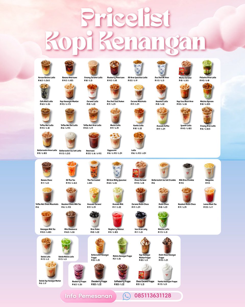 kimmpoel's tweet photo. isi format —> payment —> ready

haii teman timun! yang mau nongs atau jajan di kopken, fore bisa jasdor di aku nih buat dapetin diskon!! 

khusus kopken min 2 item yaa

langsung chat wa di bio ajaa!

t. kopi kenangan jasa order diskon promo #zonauang https://t.co/k15SwflAvG