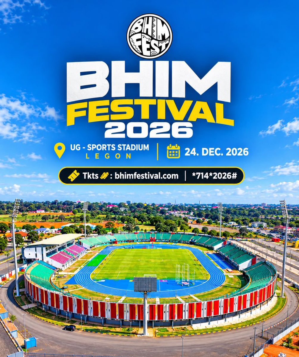 BurnitonNelly's tweet photo. Bhim Festival 2026. UG - Sports Stadium 🏟️ #BhimFest26

Tiks https://t.co/BfyObOlS5Y / *714*2026# https://t.co/jcQVxeSz9I
