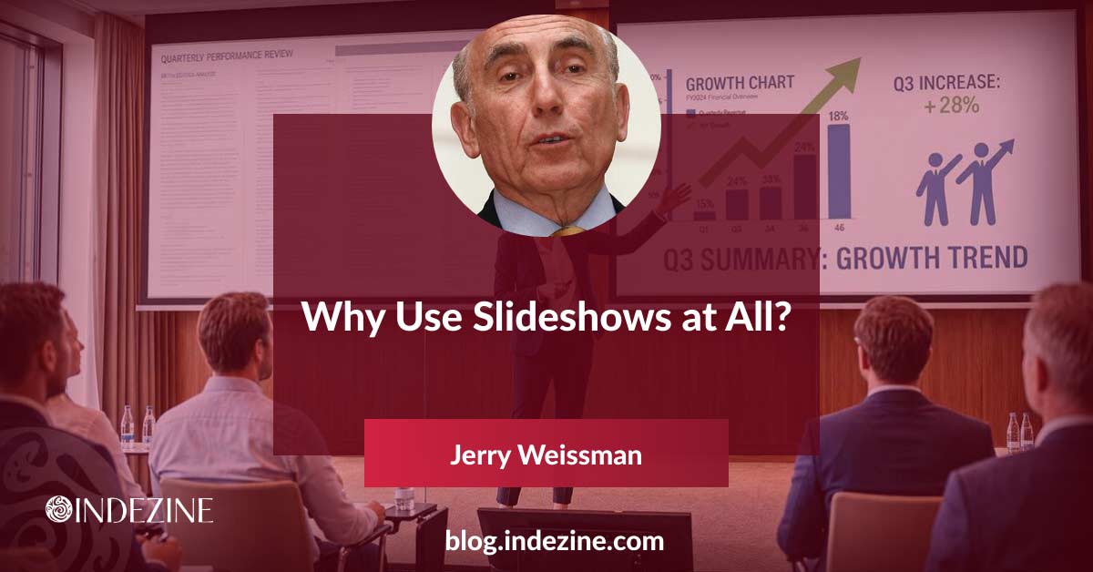 AbsolutePPT's tweet photo. Why Use Slideshows at All? @SuasiveInc - Jerry Weissman explains why well-designed slideshows remain powerful tools for conveying ideas, insight, and understanding. https://t.co/IlgvT7eAkm https://t.co/5kVYq1ncj5