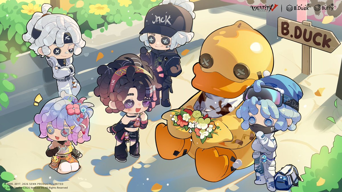 IdentityVJP's tweet photo. #第五人格× #B.DUCK
～復刻決定～

クールなファッションをプレイバック！
12月10日よりhttps://t.co/HgpGzdtItR第1弾〜第3弾が、
すべて復刻で登場！
今度こそ、可愛いアヒル&amp;
楽しい時間＆クールなアイテムを総取りっ✨

#identityV
#第五人格コラボ
#BDuck https://t.co/PTVCoq6M79