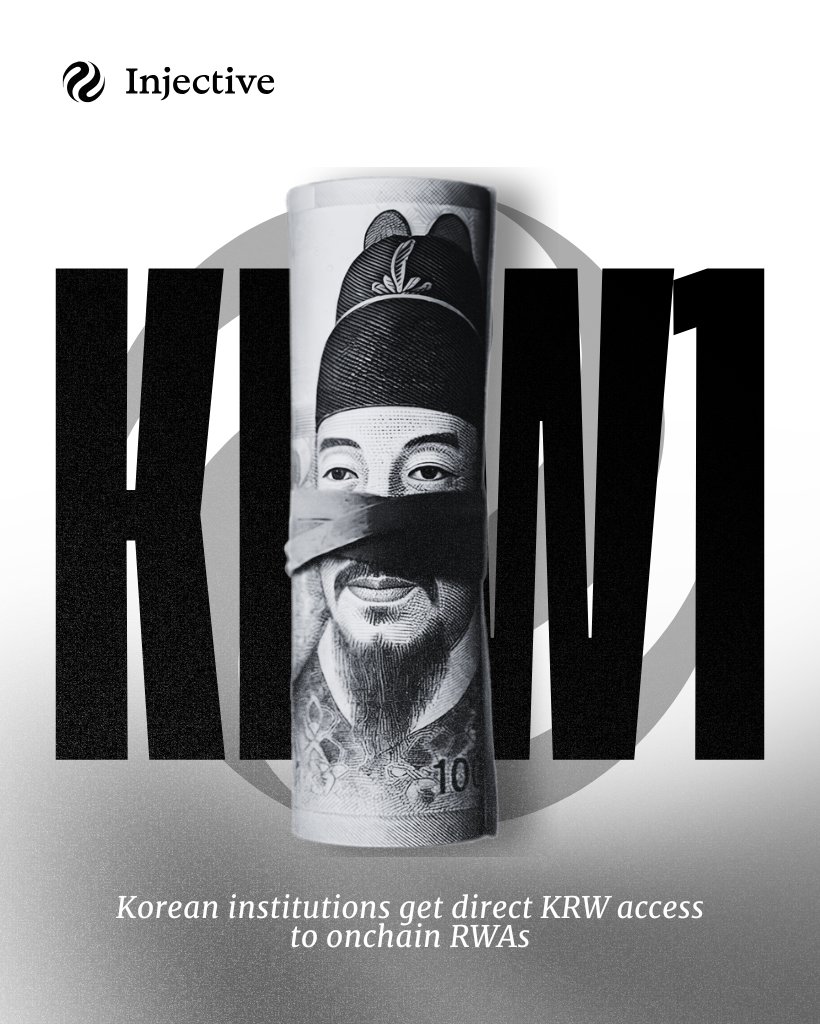 Mikasa655's tweet photo. What if Korean institutions could access tokenized markets without taking a detour through the US dollar?

Most tokenized markets settle in USD stablecoins.

Right now, a Korean institution buying a tokenized asset usually has to go through dollars first.

Recently @injective signed an MOU with BDACS to establish its KRW1 stablecoin as the first won-denominated settlement asset for RWAs.

This will provide Korean institutions with a direct path into on-chain RWA markets, without depending on USD stablecoins.

POSCO International and LG CNS already chose Injective for trade receivables, so Korea isn’t new ground.

The initiative is still in the exploration stage, with implementation tied to Korea’s regulatory framework.