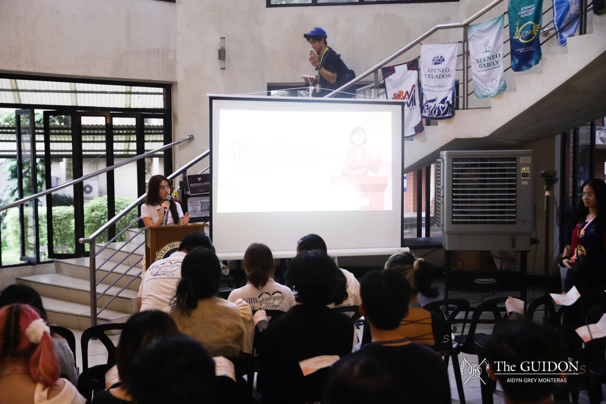 TheGUIDON's tweet photo. LOOK: The Ateneo Commission on Elections (COMELEC) hosted the proclamation of winners for the 2026 Sanggunian Freshman and Second Special Elections at the MVP Lobby today, October 23.

Bella Naval (2 AB SOCIO) has been proclaimed as the newly elected Dr. Rosita G. Leong School of Social Sciences Representative after garnering a total of 160 votes (33.19%) out of the 466 valid votes.

Moreover, Aian Ang (1 BS ITE), Annika Cruz (1 BFA ID), and Shii Yau (1 BFA TA) won as their respective course representatives.

The Ateneo COMELEC also announced the vacancy of the Gokongwei Brothers School of Education and Learning Design Representative seat.

The Ateneo Student Judicial Court is set to hold an inauguration and oathtaking program on October 25 for the elected Sanggunian officials.

Photos by Aidyn Grey Monteras