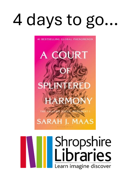 LudlowLibrary's tweet photo. We are beyond excited for the surprise release of a beloved Historical/Romantic/Fantasy/Adventure series which we thought had ended a few years ago.
If you're counting down the days until this arrives in Library stock or have never read any Sarah J Maas before- we can help! https://t.co/Wg74b95eAs