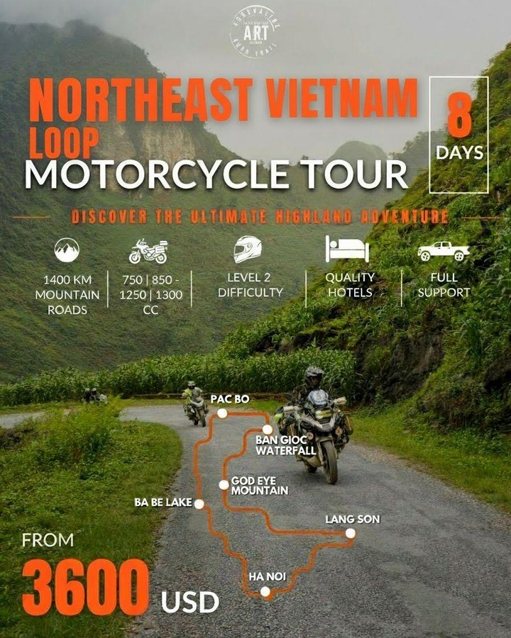 laflaca0878's tweet photo. NORTHEAST VIETNAM LOOP: 8 days of limestone karsts, border roads, mountain passes, and authentic local culture. Ride Oct 2026–Apr 2027. Includes premium bike, guides, support, meals, hotels, permits, and park fees. Limited spots. https://t.co/EdMpmlkKFS