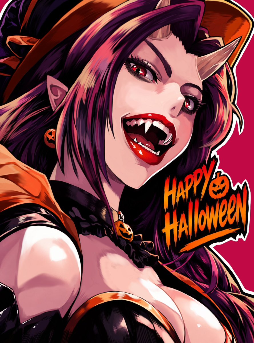 too3pok6412's tweet photo. ハロウィン🎃鬼姐さん

#ハロウィン　#イラスト　#絵　#halloween
#鬼姐さん https://t.co/or6CD08lxm