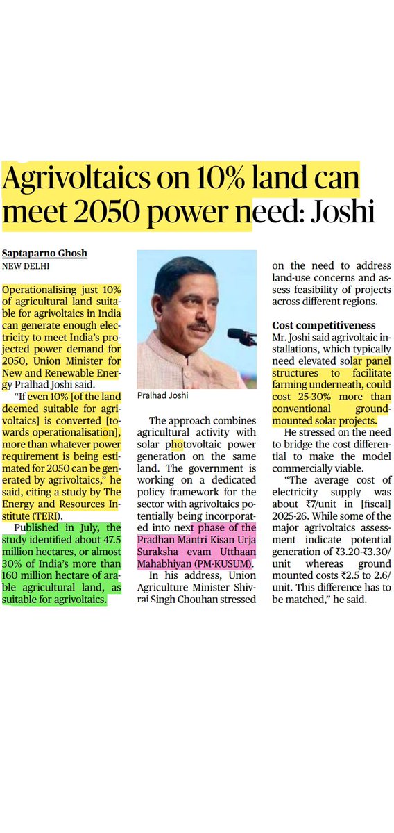 StratumIAS's tweet photo. Current affairs update for UPSC CSE exam 2027.

– How exposed is India to foreign tech?
(Specially for external security and financial security)

– Agrivoltaics on 10% land can meet 2050 power need
(Energy security)

– Eight web security keys of eMudhra firm leaked 
(Cyber security)