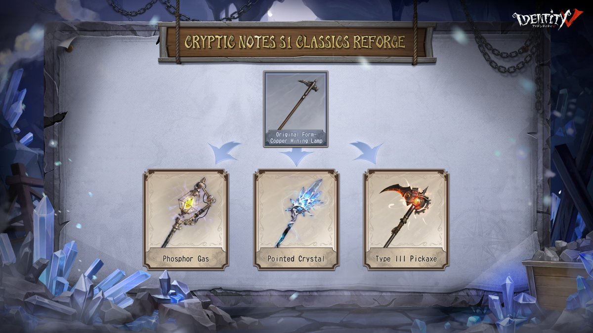 GameIdentityV's tweet photo. Dear Visitors,
Cryptic Notes welcomes Season 1! Come and explore a brand-new three-layer map filled with new mechanics together!
What is waiting for you? Let's see on November 5~
#IdentityV #CrypticNotes https://t.co/FiGGVOGzgy