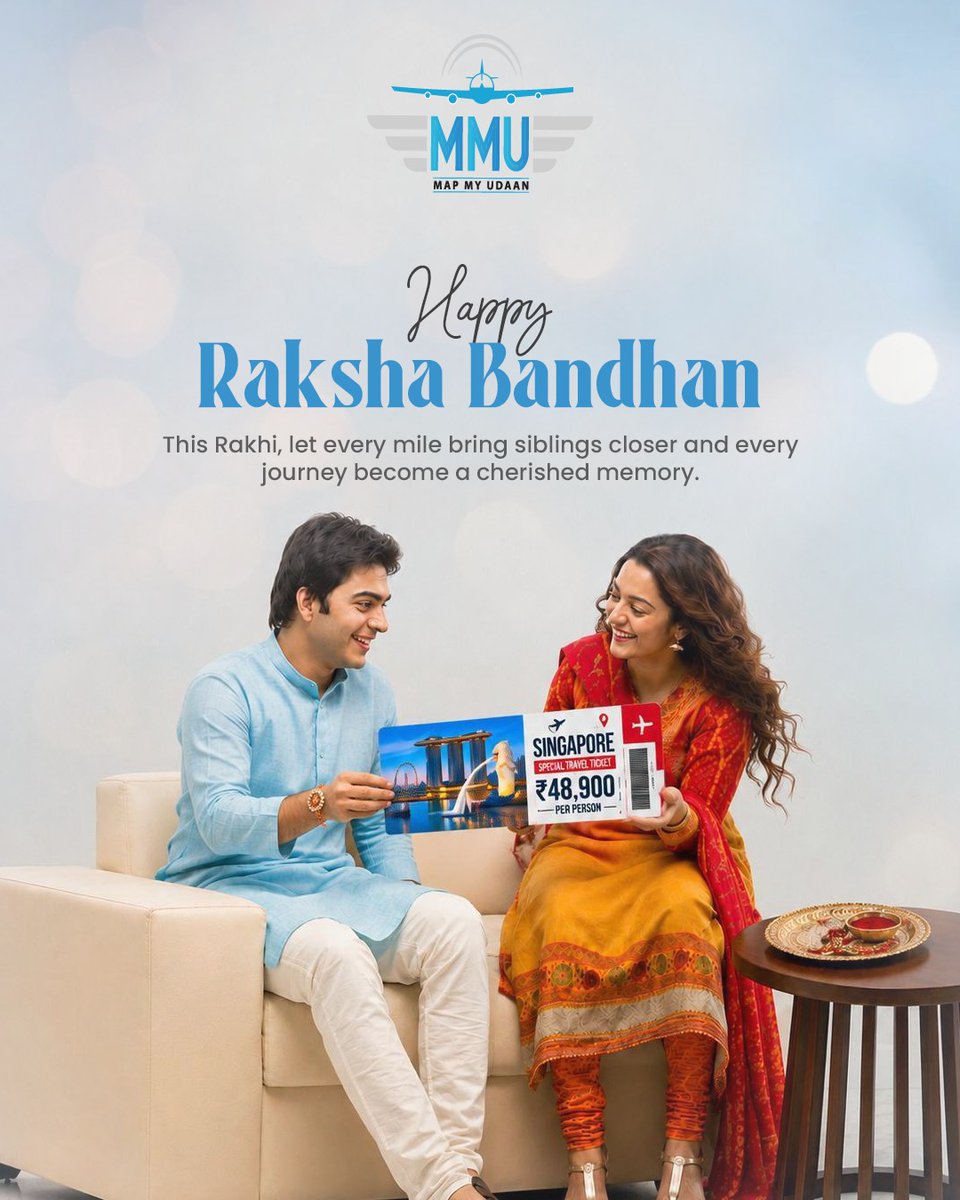 colorido16's tweet photo. No wrong turns when your sibling is your co-pilot. This Raksha Bandhan, Map My Udaan celebrates the bond that makes every journey more memorable. Happy Raksha Bandhan, travel buddies! https://t.co/fYIgW0WQnn