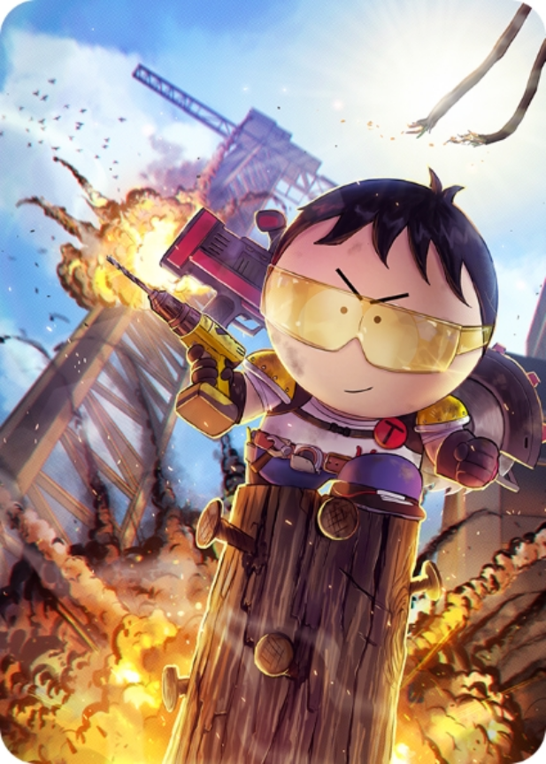 SomeChaisieLad's tweet photo. some of yall need to check out a few of the card arts from south park phone destroyer because a good chunk of these are just so fucking cool like LOOK AT THIS https://t.co/f79iP3lk3U