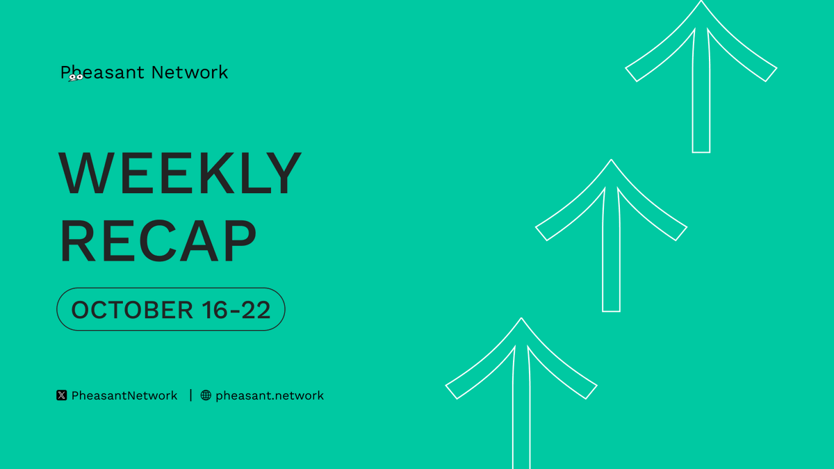 PheasantNetwork's tweet photo. Pheasant’s Weekly Bird’s-Eye Review—October 16-22🗓️

🚀 Pheasant Points Season 2: https://t.co/emAvuvhKmy
🤖 Joined Anthropic’s Claude for Startups Program: https://t.co/khFrjYNCgP
✅ New Starter Tasks - Verification & Feedback: https://t.co/QwI9nPNfWk
🦸 Super App supports BNB Chain: https://t.co/tUfks1Kls9
🦸��♂️ Super App supports HyperEVM: https://t.co/k5DwMiLdk8
🎙️ Co-hosted AMA with KuCoin: https://t.co/nOpC2V1XXg
🎙️ Co-hosted AMA with BloFin: https://t.co/x2tBtQ8cXK
🦎 CoinGecko page live: https://t.co/mZZN580aHL
🇪🇺 Bitvavo listing celebration quest: https://t.co/Eao86ogvD9