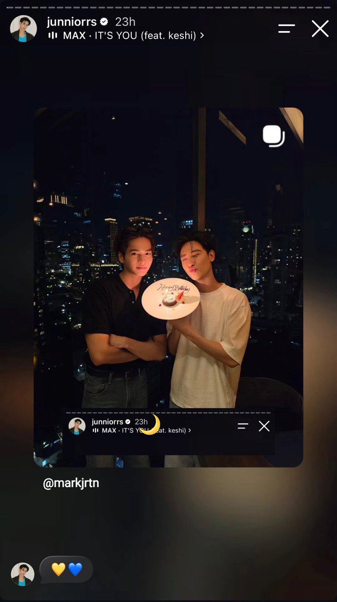 princemeowrekk's tweet photo. น้องมาร์คเป็นคนแรกแล้วคนสุดท้ายที่อวยพรวันเกิดพี่จู (╥﹏╥) https://t.co/n1DEGnAE1b