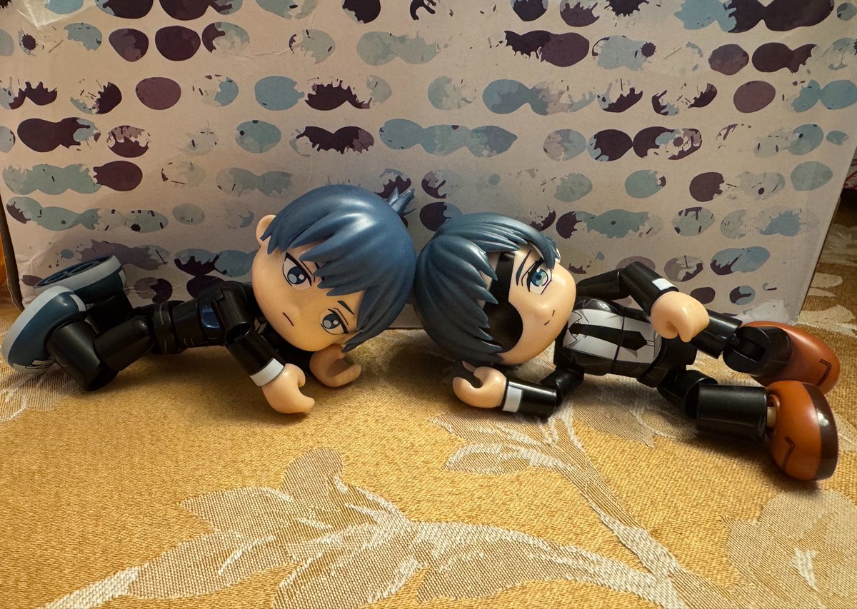 Hayakaptain4's tweet photo. AKIHIME FLEXIFIGS!!!!!! I couldn’t be more happy to get Himeno in this line and they’re absolutely adorable together🥹💙💚 #akihime #akimeno #アキ姫 #아키히메 #อาคิฮิเม #aha_midnight_pool https://t.co/gEjDNqjzZc