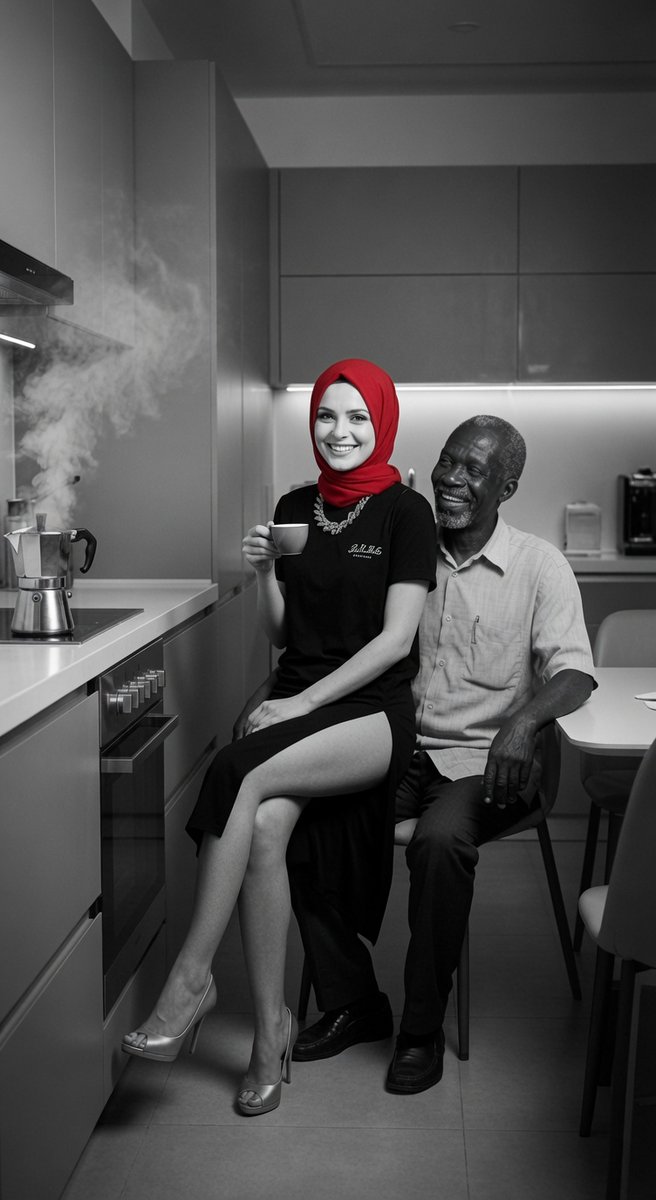HillDollis's tweet photo. Cette jeune épouse solitaire a invité chez elle son chauffeur de taxi noir pour prendre un café.
Il l’a remerciée avec quelque chose d’aussi noir et corsé.

#nsfw #hijabi #beurette #bbc #corno https://t.co/Dl5K3YkuIg