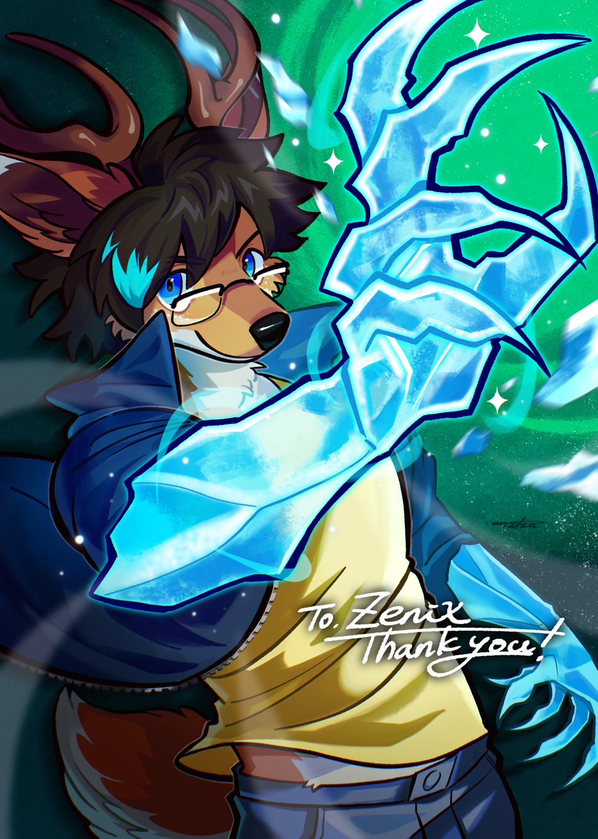 AxonTatsu's tweet photo. skeb commission! Thank you so much🦌❄️ https://t.co/7m6USSN88w