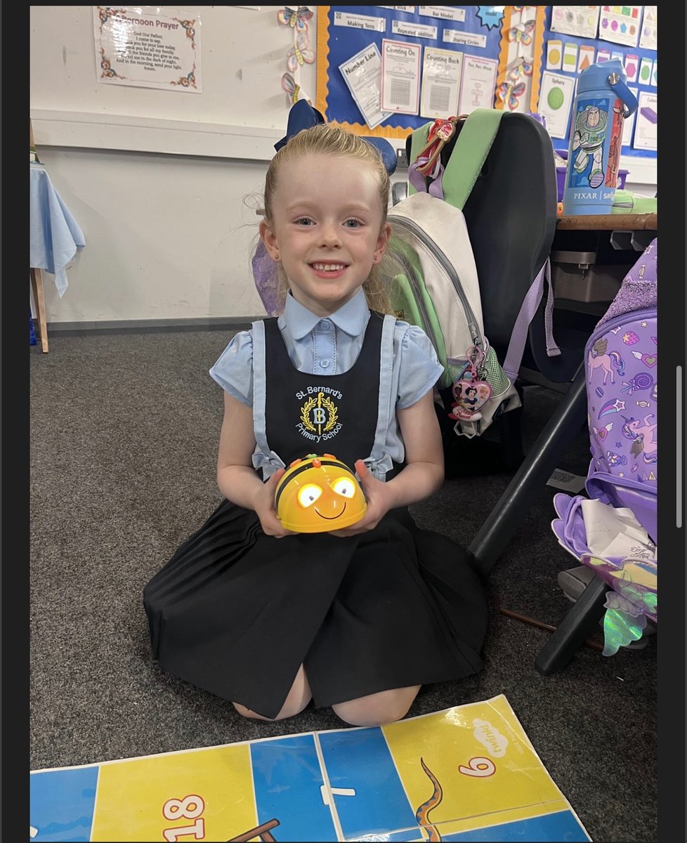 StBernardsPS's tweet photo. 🐝💻 P2 and P2/3 put their coding skills to the test with Bee-Bots for #CodeWeek2026! Working collaboratively, pupils planned routes, programmed sequences and tested their instructions, using teamwork and logical thinking to overcome challenges! 🌟🚀 @CodeWeekEU @DL_for_All https://t.co/7alpI6hUY5