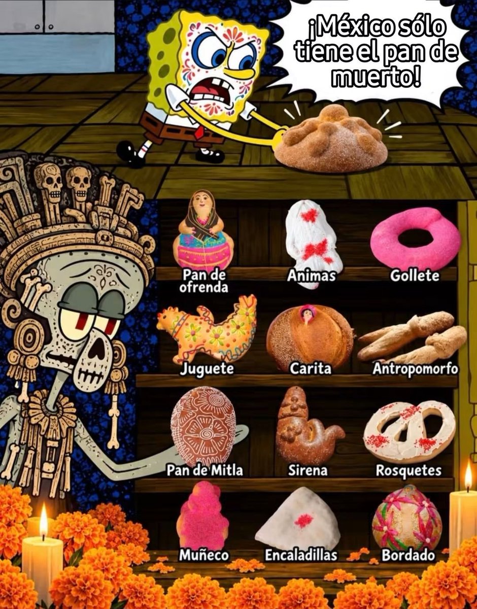 En_jupiter_'s tweet photo. Según investigadores del Instituto Nacional de los Pueblos Indígenas (INPI), se han registrado más de 750 tipos de pan de muerto en toda la República Mexicana. Estos panes se dividen formalmente en cuatro grandes grupos estructurales: antropomorfos (forma humana), zoomorfos (forma de animales), fitomorfos (plantas o flores) y mitomorfos (figuras fantásticas o seres del inframundo).