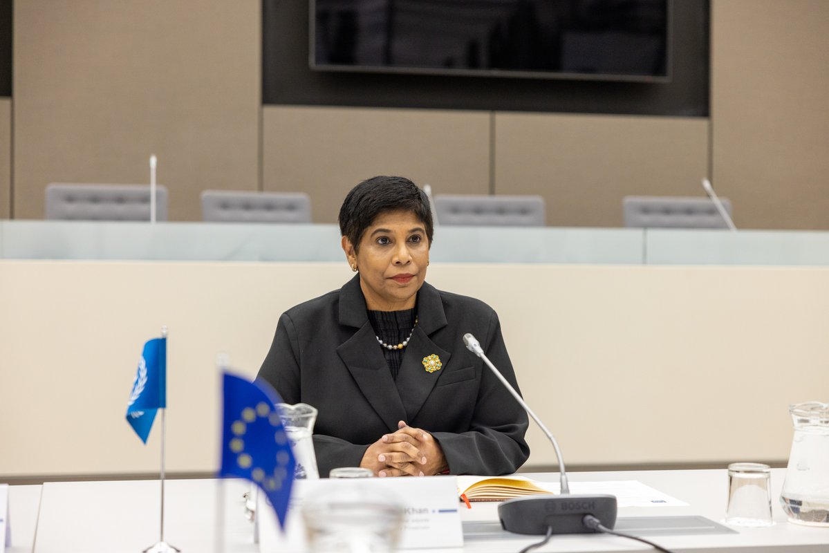 CourPenaleInt's tweet photo. #SoutienàlaCPI : La Procureure adjointe de la #CPI Nazhat Shameem Khan a rencontré la Haute représentante pour les affaires étrangères et la politique de sécurité et Vice-présidente de la Commission européenne Kaja Kallas lors de sa visite à la Cour. @kajakallas @EU_Commission https://t.co/5SSrJqnOkK