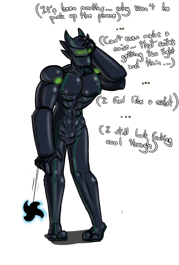 colesasinus's tweet photo. Do you remember the F*nal N*nja N*trome game ? Well now you do.

Sort of a continuation of the Ultr*man suit art from before.

Transcript is now in the Twitter Alt button/image description button https://t.co/rjJC4xYquV