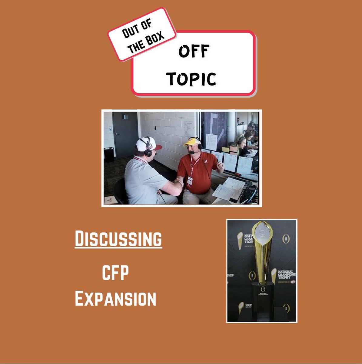 OutoftheBox_Pod's tweet photo. Time to get Off Topic!

@TCanterburyRTR and @gray_robertson are back to discuss the CFP’s expansion to 24 teams in the return of Out of the Box: Off Topic!

Spotify: https://t.co/MLUT6w3712

Apple Podcasts: https://t.co/G7aLQuiK6H https://t.co/If5kehdaED