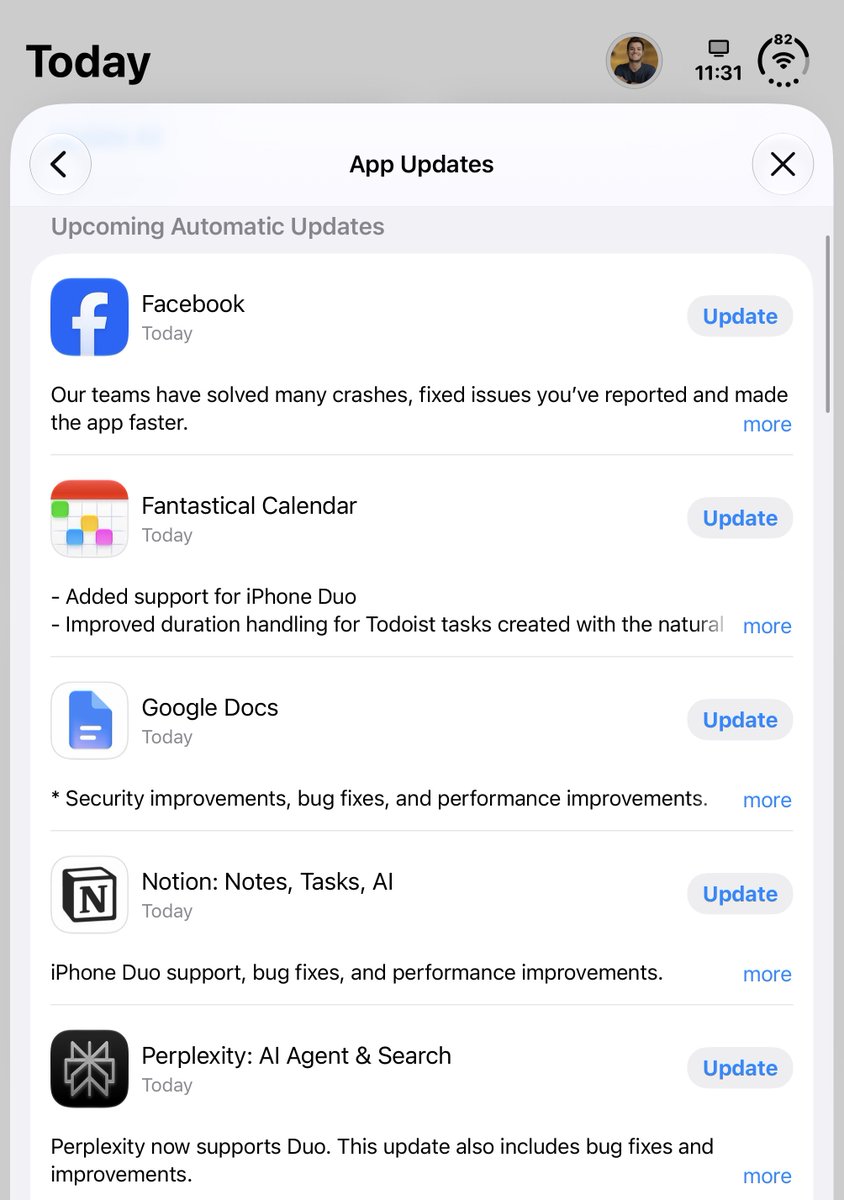 BrandonButch's tweet photo. And just like that, all of the “app optimization” complaints about the iPhone Duo will be gone. 😬🥱 https://t.co/e0cM4DkKQc