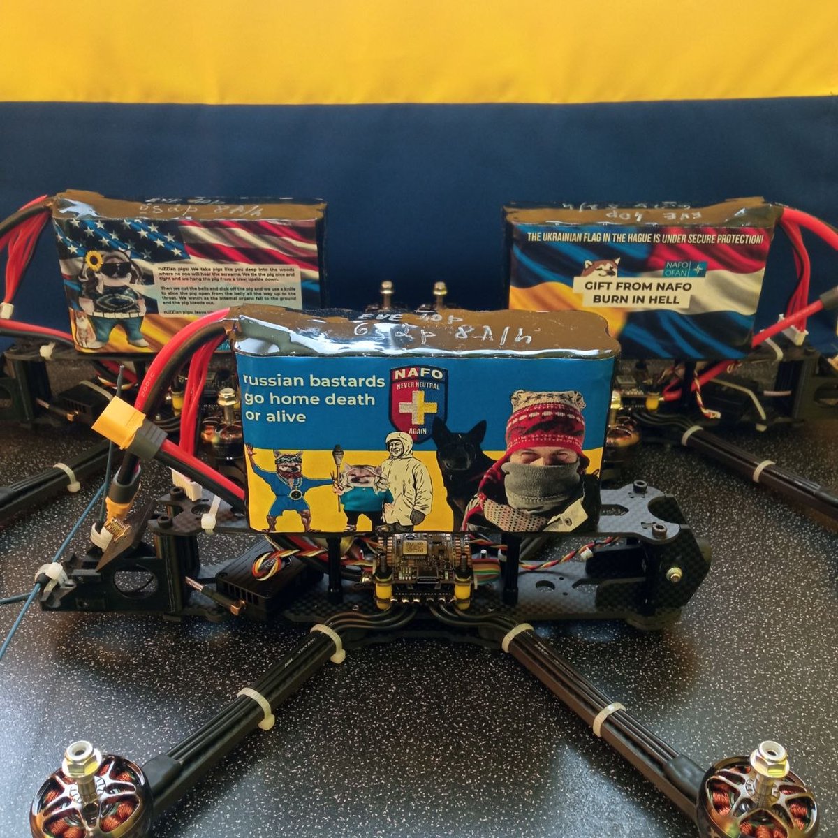 sergeantkit's tweet photo. @coraliki @AnnekeEm @ErichMeier10 @Peter_Stampfli @indigonl And, as always, a group photo of our drones. For some truly great and respected people.
FELLAS! Thank you so much for giving us the opportunity to defend our home—our Ukraine!
Ukraine was, is, and will always be!
🫡🐱🇺🇦🤝🫡🫡🫡🫡🫡🫡🫡🫡🫡🫡🫡 https://t.co/DshGxrjp3N