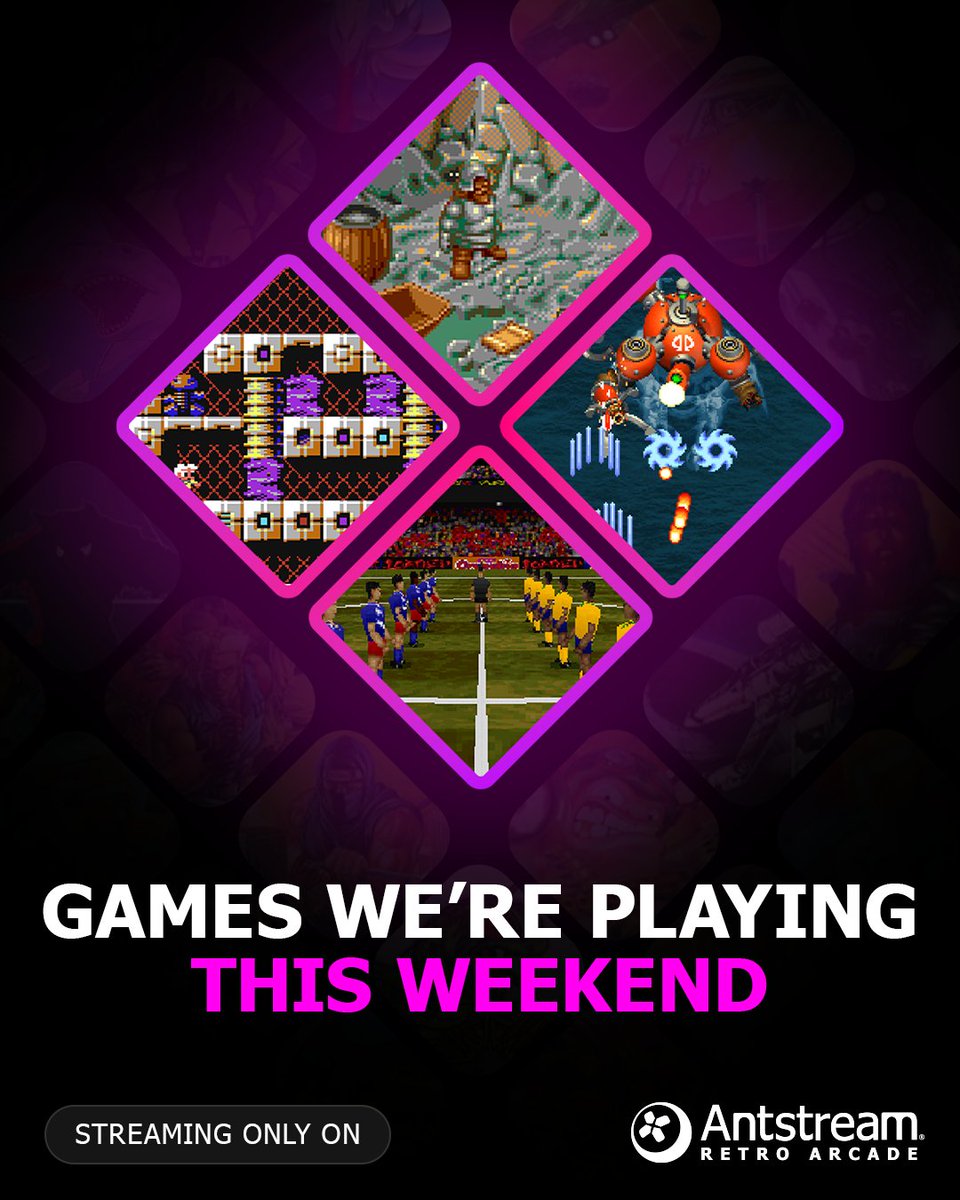 AntstreamArcade's tweet photo. This weekend we’re jumping, shooting, skating and scoring across six retro classics, all streaming only on Antstream Retro Arcade:

💣 Bomb Jack
🚀 Gunbird 2
🛹 Skatin’ USA
⚽ Actua Soccer
🗝️ Cadaver
🧩 Millie & Molly

Which one are you starting with? Tell us below 👇

#Antstream #RetroGaming #RetroArcade #ClassicGames