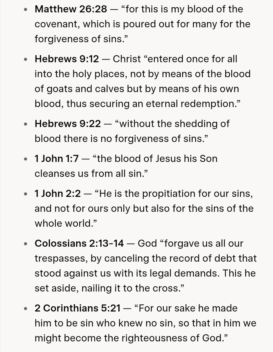 TYFDisciple's tweet photo. @RealRebecca65 @Steve09812 Repentance being about changing your mind and turning away. Picture 1.

Jesus's Blood being the payment for our sin debt and NOT repentance being the payment is pic 2. https://t.co/ciYUmmPe5d