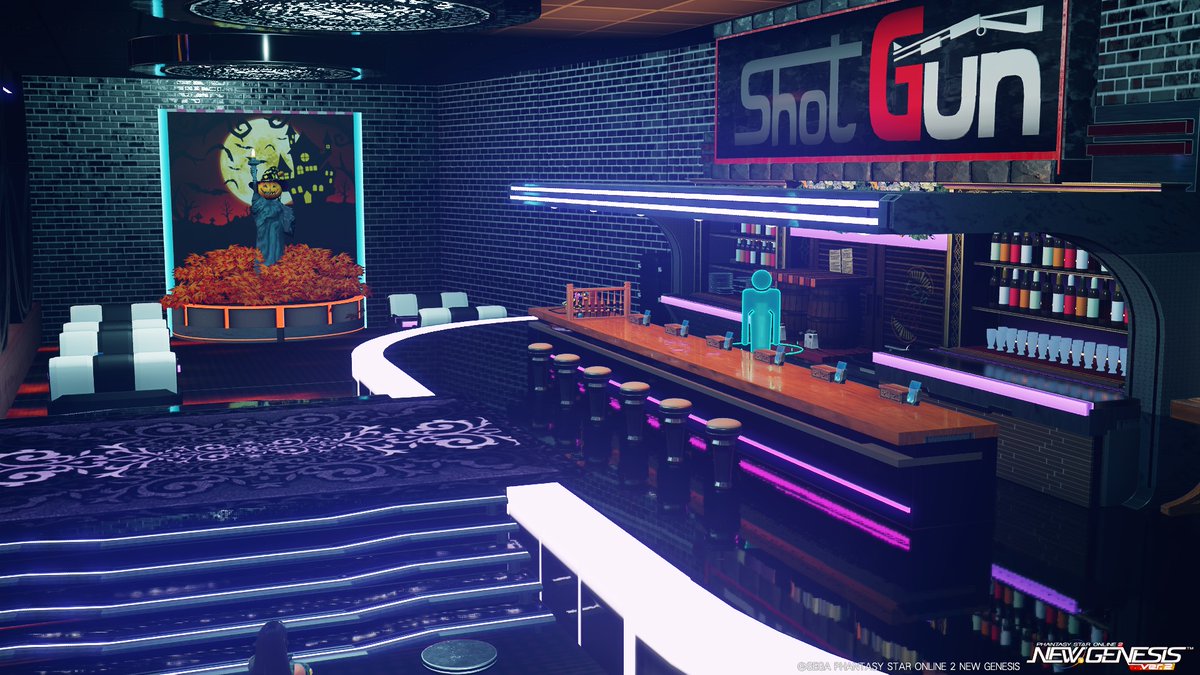 harima1125's tweet photo. #クリエイティブスペース 
#PSO2NGS 
カジノ進捗
現在の状況はこんな感じ。
設置予定のものは大体置けたので、大体の残りコストが見えてきた。
スロット台に関してはまだ気に入らない部分があるため、変更の可能性大。上部に看板があるために装飾で高さを取ってしまうと看板が被ってしまうので、配置場所自体を変更かなぁ。
とはいえ、代わりに置くものが無いので、やはりこのスペースでスロットの配置は決めたい所。
どちらにせよ作業は大詰めになってきたので、何とか乗り切るしかないんだけどねぇ。
もうしばらくクリスペに籠る日々が続きそうだこりゃw