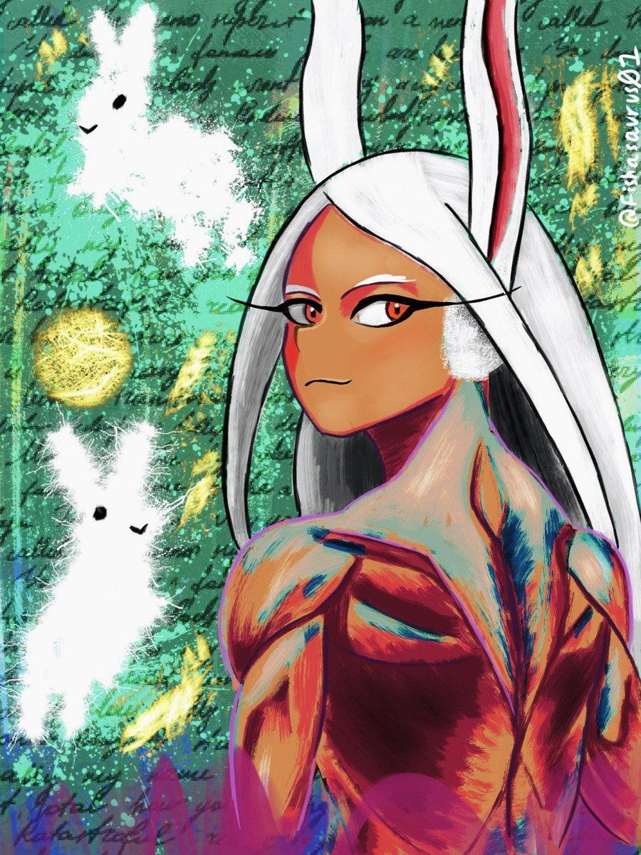 Fishasaurus01's tweet photo. Trying to be more creative 
#Mirko #ミルコ #MHA https://t.co/Tc6mfBOKDF