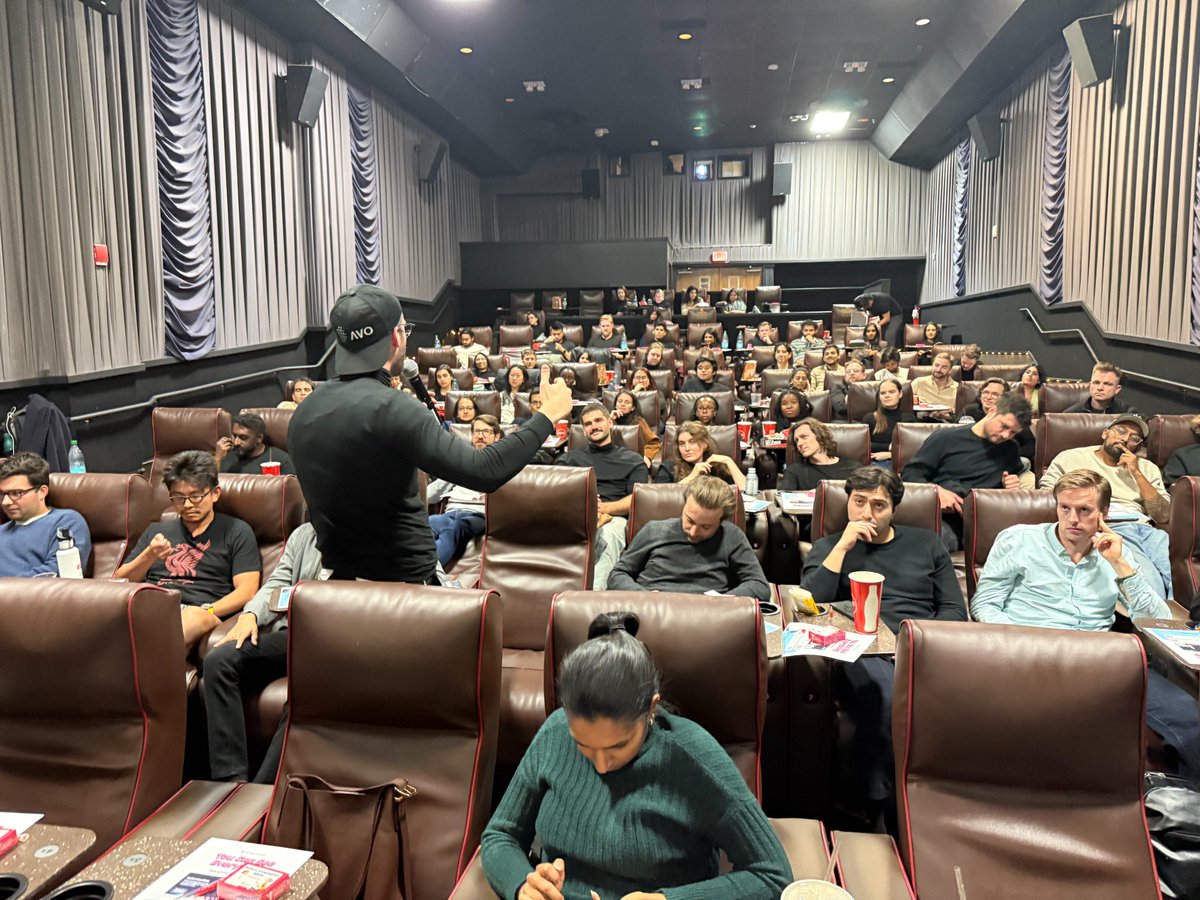 nikillinit's tweet photo. like everyone else - we rented out a theater to watch You Can See Everything in NY last night with 80 other healthcare people  

Did a little discussion afterwards about the movie, Theranos, an everything in between.

Actually had some polarizing view points around being a founder, what liability means, whether people had more sympathy for Elizabeth holmes or not, etc.
