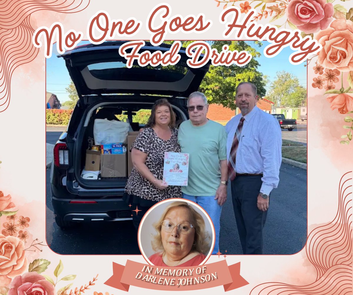 FirstHarrison's tweet photo. In memory of Darlene Johnson, our First Harrison Bank family came together to carry on a mission close to her heart: “No One Goes Hungry.” 

Together, many food items were donated, $500 was raised, with FHB contributing an additional $1,000 in her honor. 💙 https://t.co/Bl4DzvFfwY