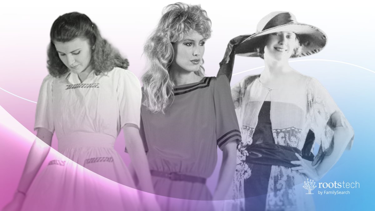 RootsTechConf's tweet photo. What year of historic fashion are you bringing back?

For #FamilyPhotoFriday, share the most iconic fashion statement or hairstyle in your family album (or an AI version of yourself in another era)!

Tag us or share using #RootsTech2027! 📸 https://t.co/gnI37FrY7D