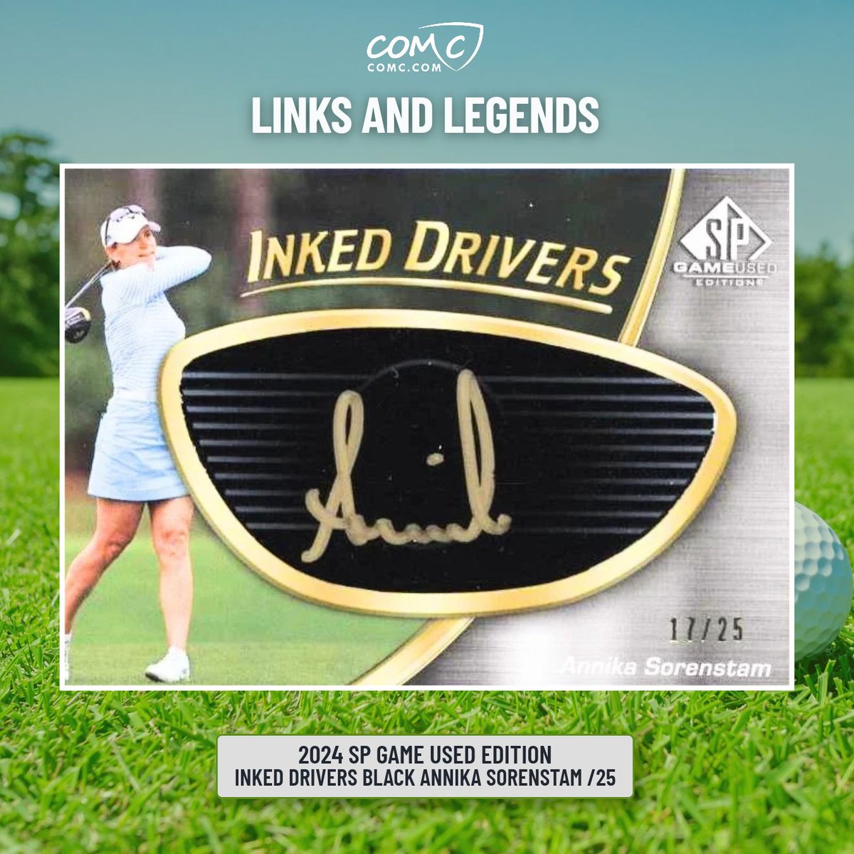 CheckOutMyCards's tweet photo. On October 23, 2003, LPGA legend Se Ri Pak shot a 2-over 146 through two rounds of the SBS Super Tournament in Korea. That made her the first woman to make the cut in a men’s professional event since Babe Zaharias in 1945. 🏌️‍♀️

🛒 Shop golf cards on COMC: https://t.co/3QGAJcnHHH https://t.co/hwyiMYtRPL
