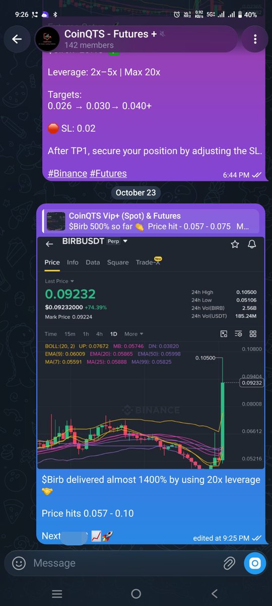 CoinQTS's tweet photo. $BIRB Long delivered 1400% massive profit in our Futures+ Group. 🤑

Another strong result for our members 👏

Want access to our next futures setups?

Lifetime Access: $50 Only 

Contact Here: 👉  https://t.co/pv58QWUuyl

#Binance #Futures #Crypto #birb https://t.co/48jlUWzOCx