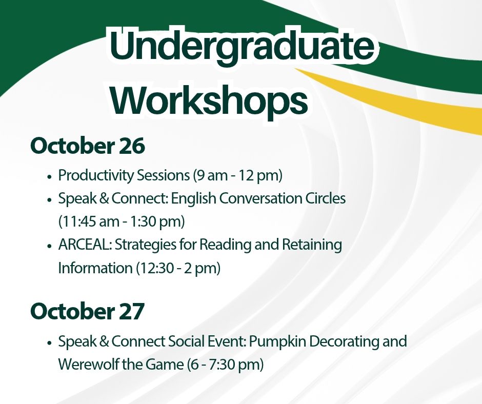 usasklibrary's tweet photo. Finish the month off strong with some of the USask Library's free undergraduate workshops and events! https://t.co/kQzNKHrmth