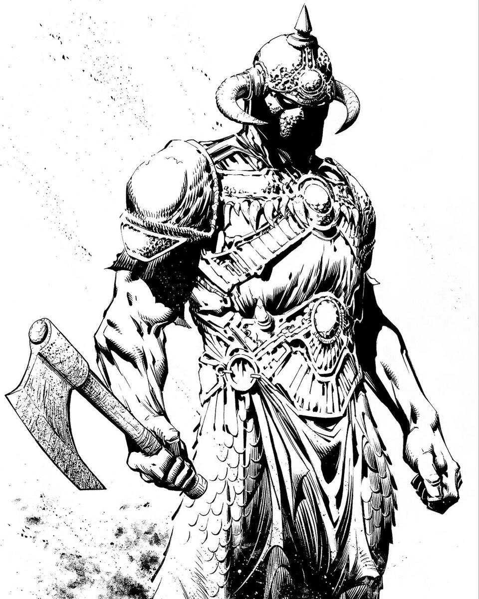 HeavyMetalInk's tweet photo. Art by David Finch ✍️🔥 

David Finch is a Canadian comic book artist born in 1971, known for his highly detailed style and muscular anatomy. He began his professional career in 1995 at Top Cow Productions and co-created series such as Ascension and Aphrodite IX. In 2025, he launched Skinbreaker, a fantasy and action series created alongside writer Robert Kirkman. In addition to his work as an illustrator, Finch offers drawing courses and tutorials, sharing his artistic techniques and expertise 🖌️