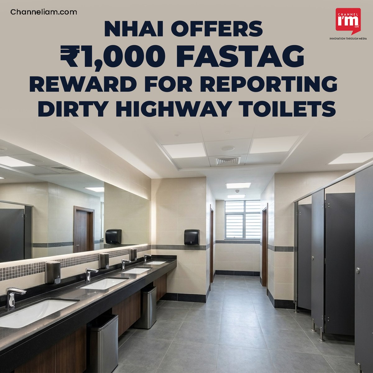 Channeliam's tweet photo. NHAI Offers ₹1,000 FASTag Reward for Reporting Dirty Toilets at National Highway Toll Plazas

𝒇𝒐𝒓 𝒎𝒐𝒓𝒆 𝒅𝒆𝒕𝒂𝒊𝒍𝒔

https://t.co/8lDFiOc6TQ

#NHAI #FASTag #RajmargYatra #NationalHighways #HighwayTravel #CleanToiletChallenge https://t.co/JTZHwlPrC6
