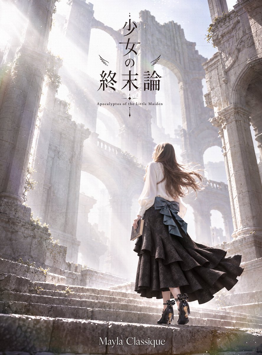 Mayla_Classique's tweet photo. 少女が旅するのは、果ての無い世界。

╋━━━━━━━━━━

　　　　　『少女の終末論』

　　　　　━━━━━━━━━━╋

第4弾 Mayla Classique collection

Coming Soon…

#リトルフェミニティ　#少女性 https://t.co/JG9k1ZhR9J